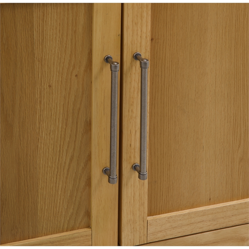 Fynn Blonde Oak Modern Display Cabinet Wood Storage