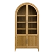 Fynn Blonde Oak Modern Display Cabinet Wood Storage
