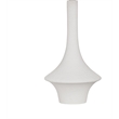 Matte White Sculptural Resin Table Lamp Linen Shade Modern