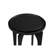 Black Metal Glass Accent Table Modern Arch Base