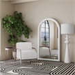 Nickel Glass Round Accent Table Modern Iron Base
