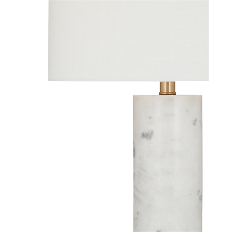 Lenning White Marble Gold Modern Table Lamp