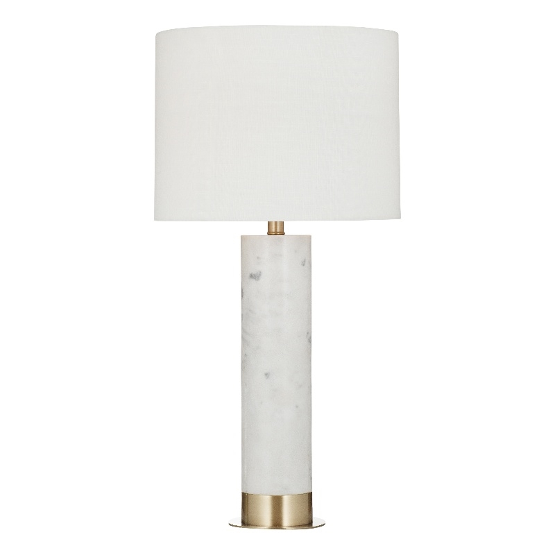 Lenning White Marble Gold Modern Table Lamp