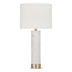 Lenning White Marble Gold Modern Table Lamp