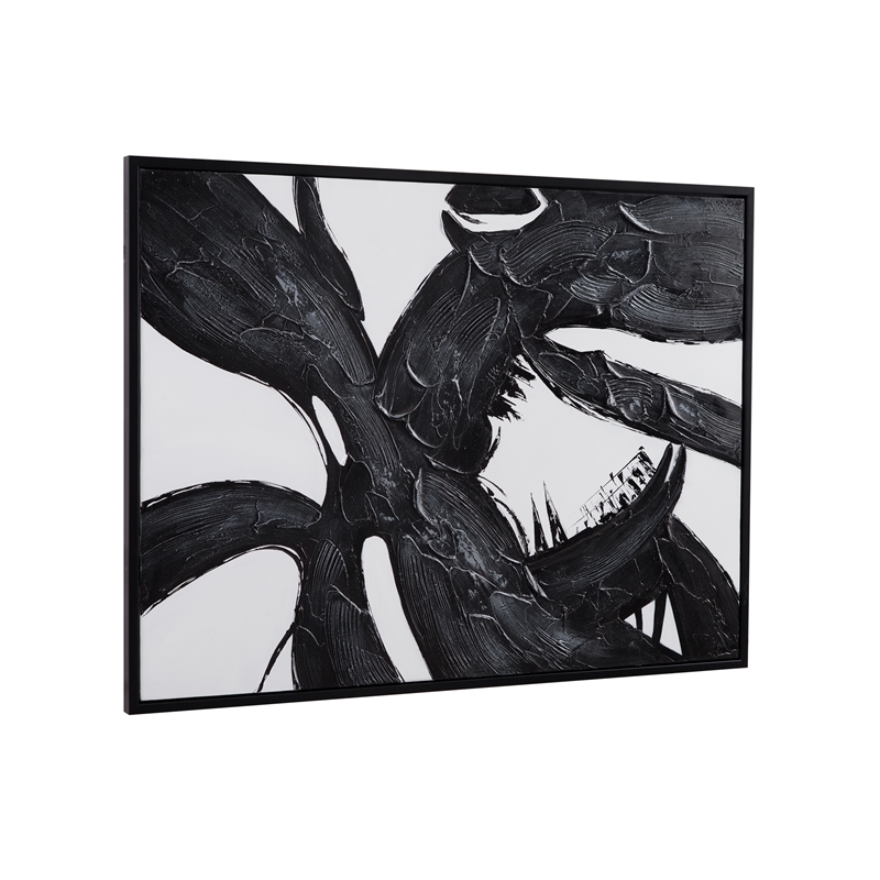 Shadows Fall Black & White Canvas Wall Art