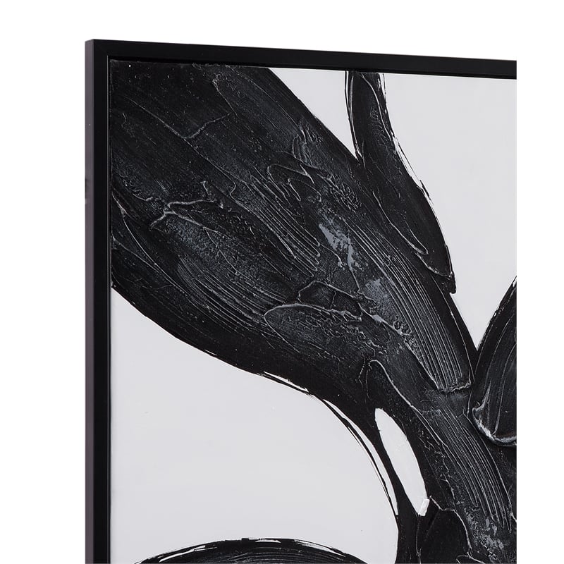 Shadows Fall Black & White Canvas Wall Art