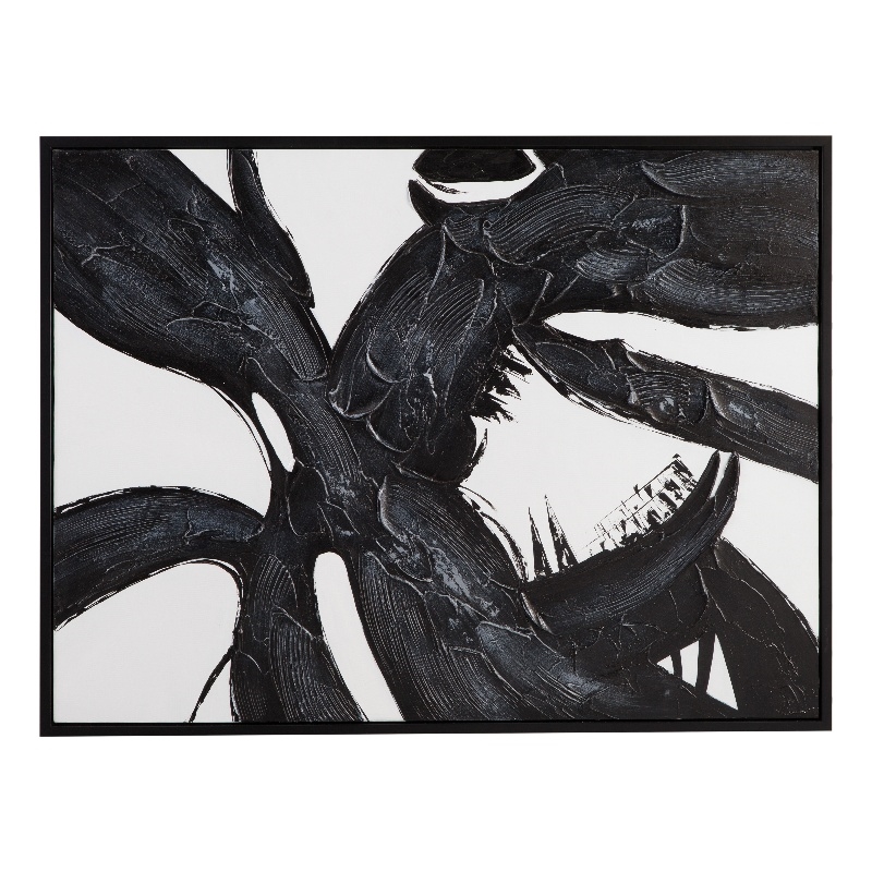 Shadows Fall Black & White Canvas Wall Art