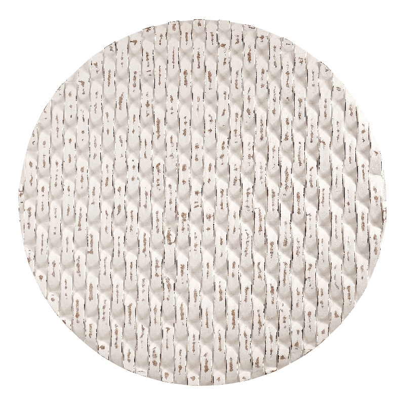 Anaya Round Carved Wood Wall Art Whitewashed Rustic Decor
