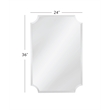 Frameless Beveled Glass Contemporary Wall Mirror