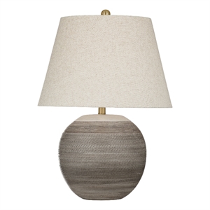 Earthy Gray Ceramic Boho Table Lamp Modern style