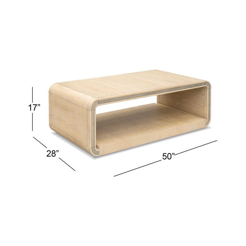 Blonde Oak White Oak Veneer wood Coffee Table