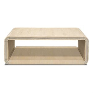 Cerused Oak Mirror Contemporary Coffee Table