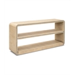 Blonde Oak White Wood Veneer Console Table