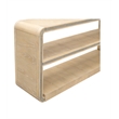 Blonde Oak White Wood Veneer Console Table