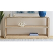 Blonde Oak White Wood Veneer Console Table