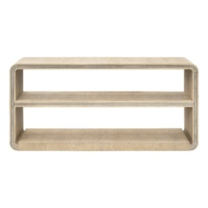 Cerused Oak Mirror Contemporary Console Table