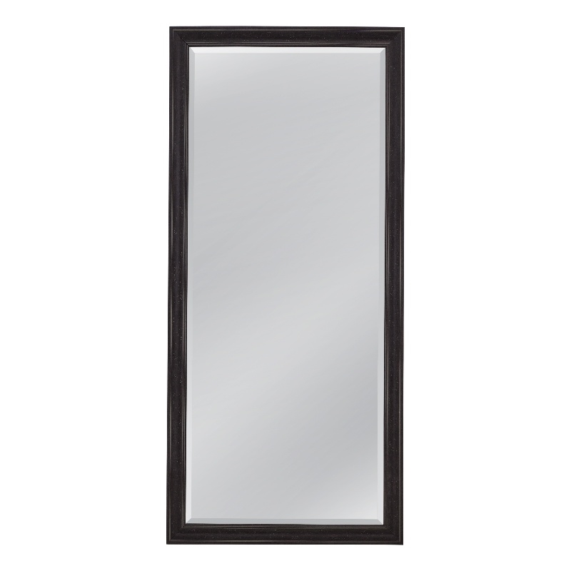 Bassett Mirror Traditional Beaded Metal Leaner Mirror in Black