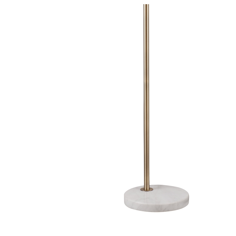 Bassett Mirror Thames White Modern Metal Floor Lamp for Home Decor