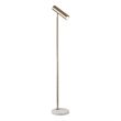 Bassett Mirror Thames White Modern Metal Floor Lamp for Home Decor