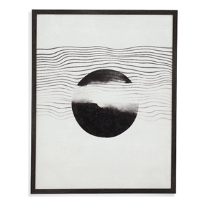 Bassett Mirror Modern Black Framed Canvas Wall Art for Home Decor