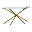 Bassett Mirror Modern Tess Metal Console Table in Gold