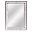 Silver Leaf Wood Beaded Rectangular Wall Mirror