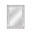 Silver Leaf Wood Beaded Rectangular Wall Mirror