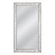 Beaded Leaner Antique Mirror with Silver Leaf Wood Frame