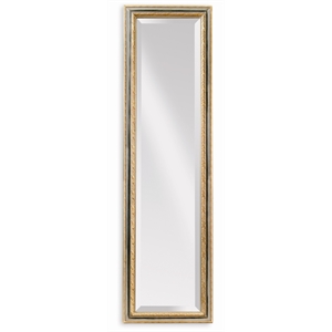 regis cheval mirror in silver and gold wood frame