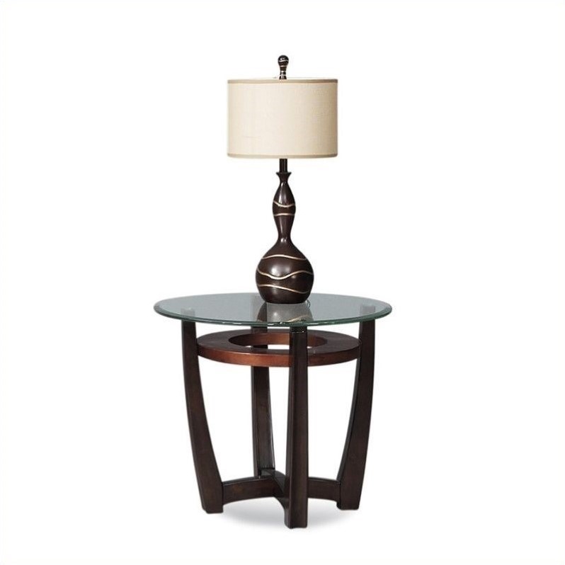 Bassett Mirror Elation Round End Table In Cappucino T1078 220ec Bassett Mirror Elation Round End Table In Cappucino