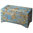 Butler Specialty Artifacts Storage Trunk Coffee Table In Blue