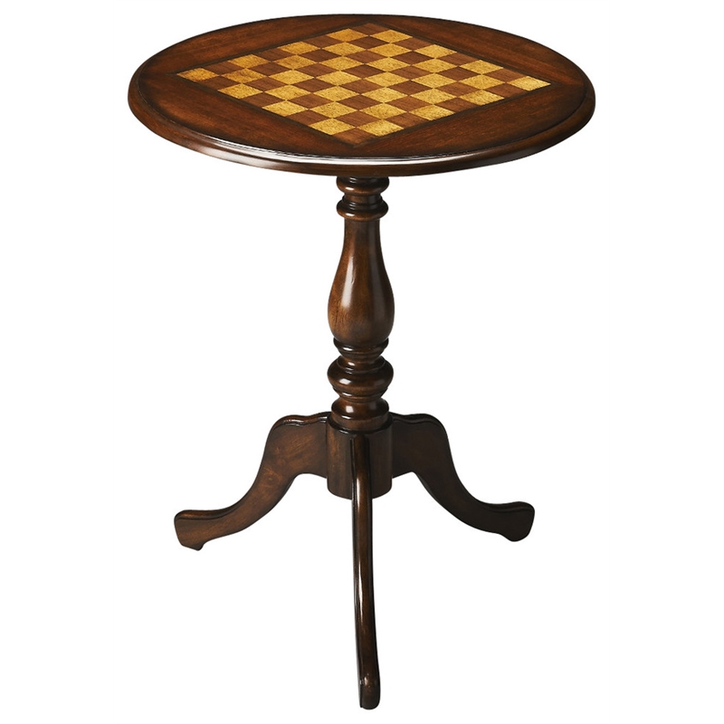 round chess table with stools