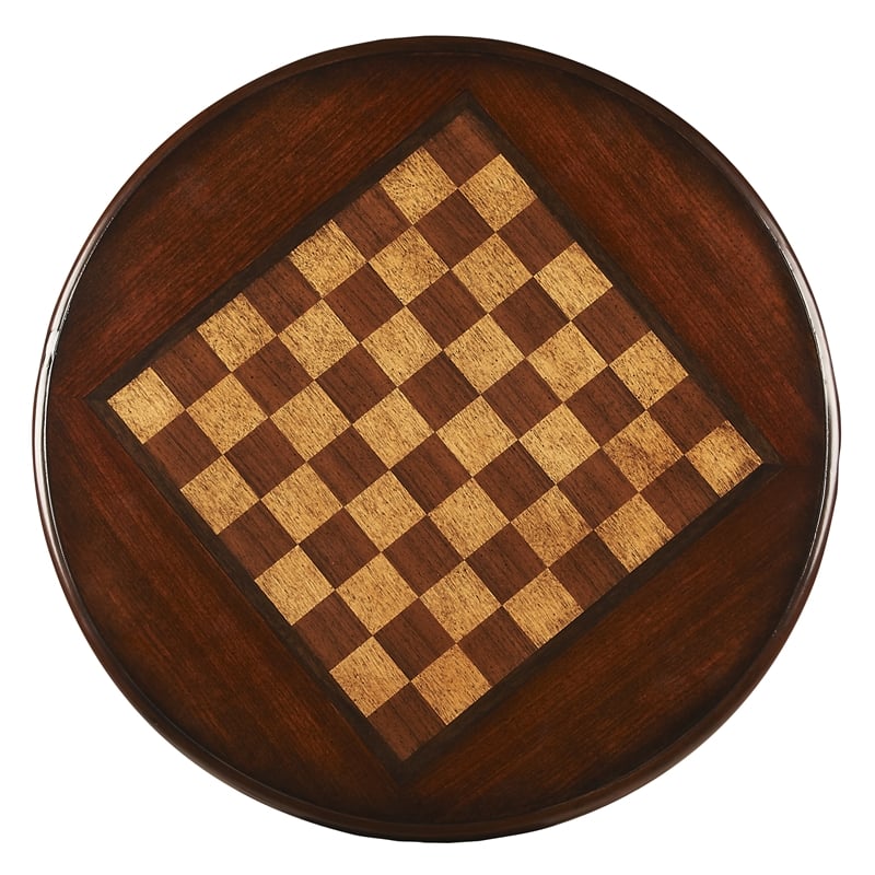 Butler Specialty Cherry Round Game Table In Dark Brown