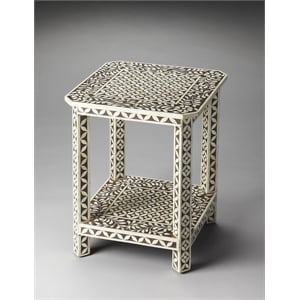 Butler Specialty Bone Inlay Square End Table In Brown Bone Inlay