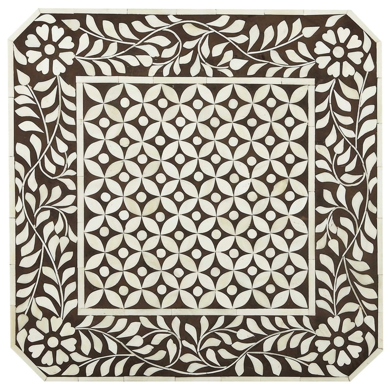Butler Specialty Bone Inlay Square End Table In Brown Bone Inlay