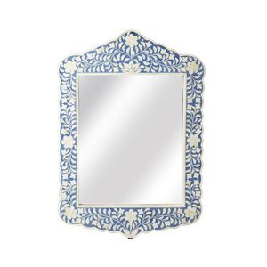butler specialty bone inlay accent wall mirror in blue