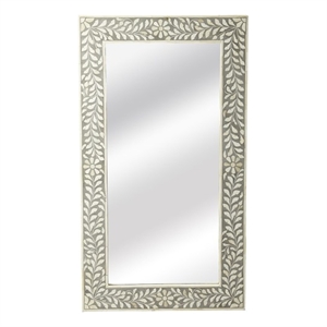 Butler Specialty Bone Inlay Wall Mirror In Gray Bone Inlay