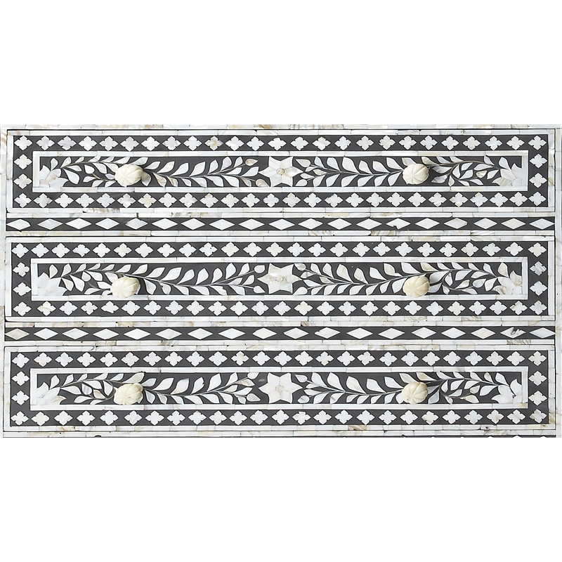 Butler Specialty Bone Inlay Accent Chest In Black Bone Inlay