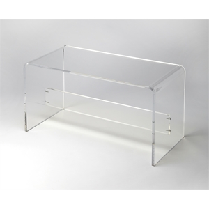 butler specialty company crystal clear acrylic bench