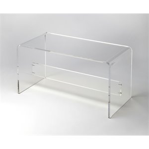 butler specialty loft bench in clear acrylic