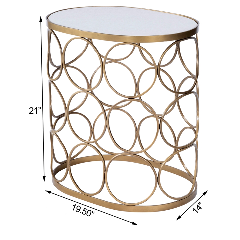 butler specialty loft oval end table in metalworks