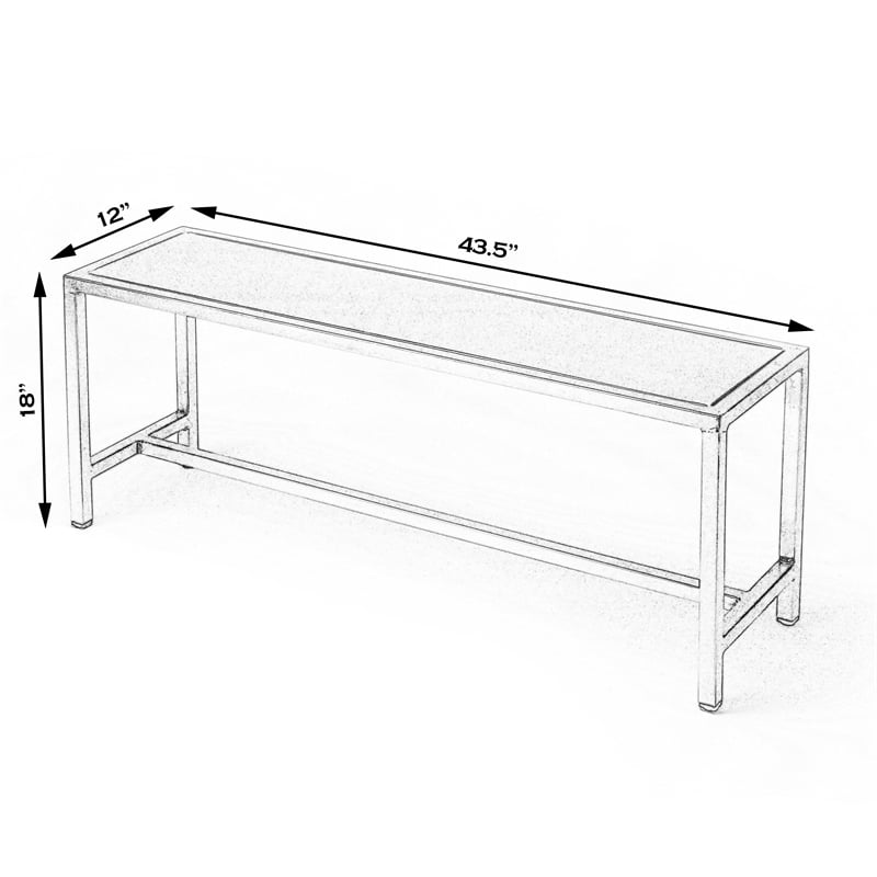 Butler Specialty Loft Bench In Silver