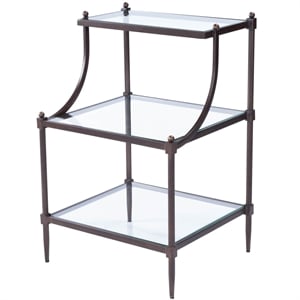 Butler Specialty Company Peninsula Metal and Glass End Table