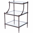 Butler Specialty Company Peninsula Metal and Glass End Table