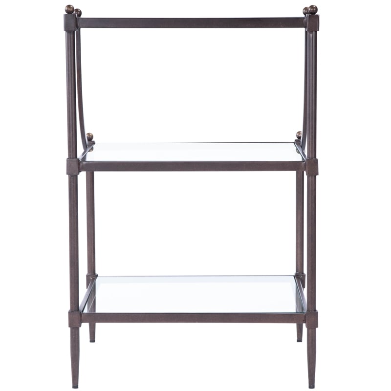 Butler Specialty Company Peninsula Metal and Glass End Table