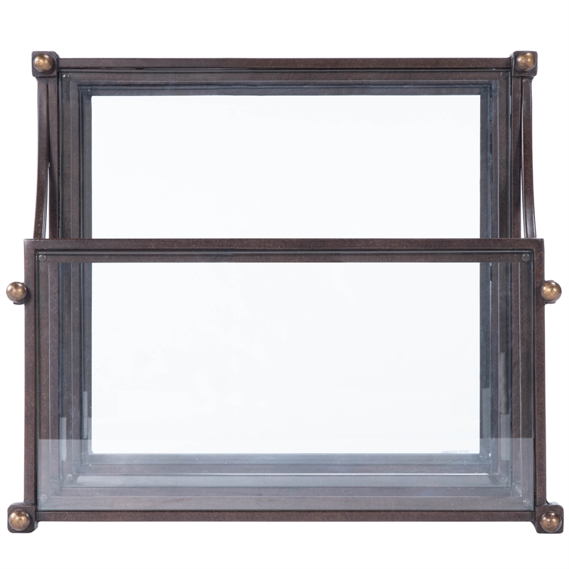 Butler Specialty Company Peninsula Metal and Glass End Table