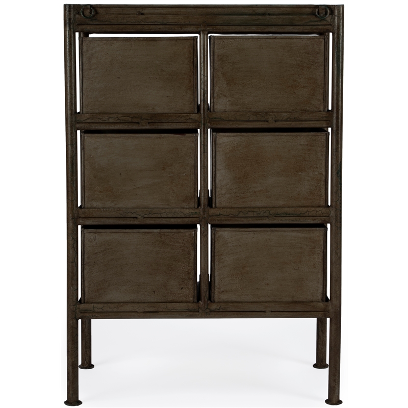 Butler Specialty Company Industrial Metal 6-Drawer Accent Chest - Bronze
