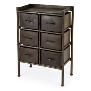 Butler Specialty Company Industrial Metal 6-Drawer Accent Chest - Bronze