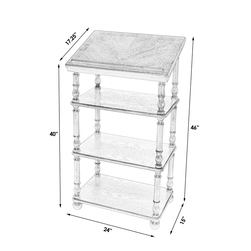 Butler Specialty Company Alden 4- Tier Library Stand - Black