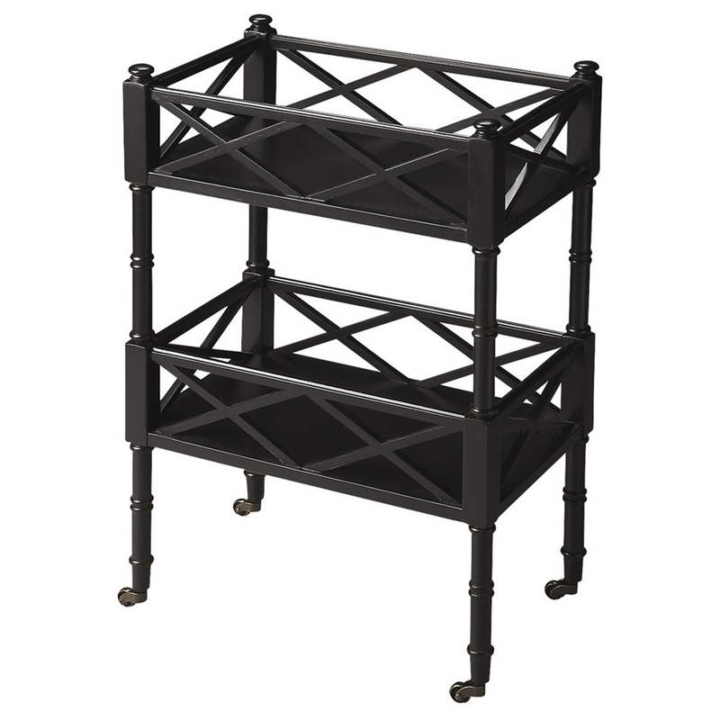 Butler Specialty Company Masterpiece Foster Bar Cart in Black Licorice